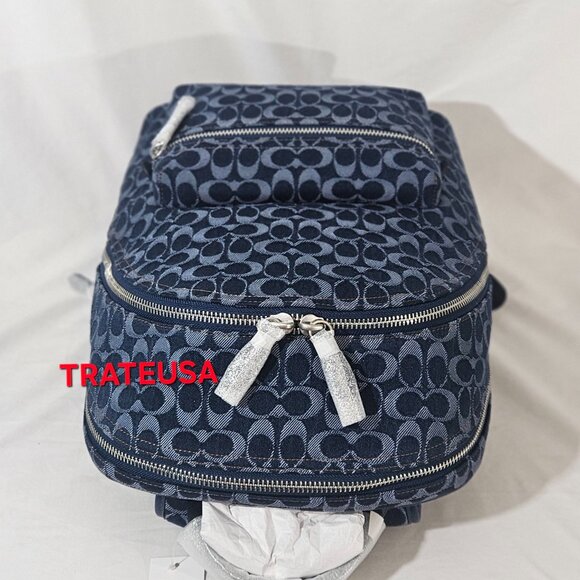 Charter Backpack In Signature Denim - Picture 12 of 16